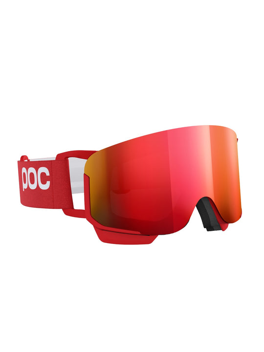 Załaduj obraz do przeglądarki galerii, Gogle narciarskie POC Nexal Mid Wf - Prismane Red/Partly Sunny Red