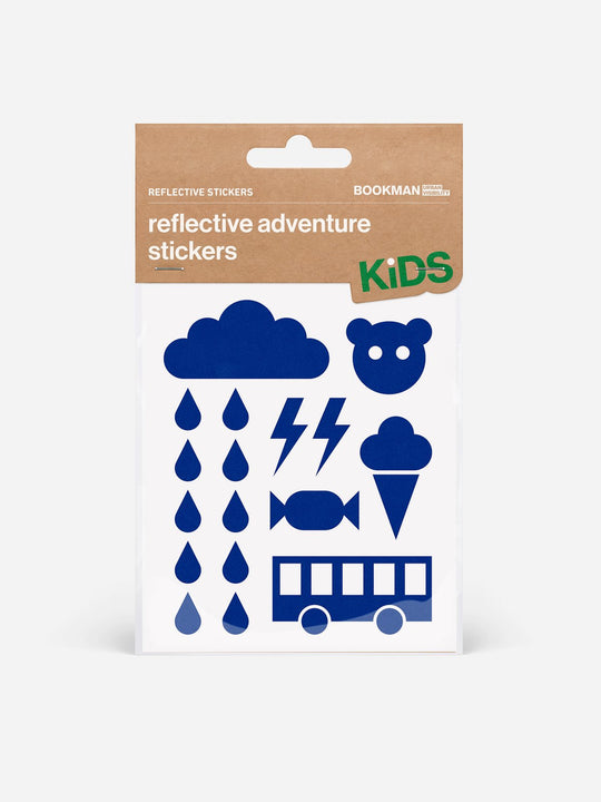 Załaduj obraz do przeglądarki galerii, Naklejki odblaskowe BOOKMAN Reflective Stickers Adventure niebieski