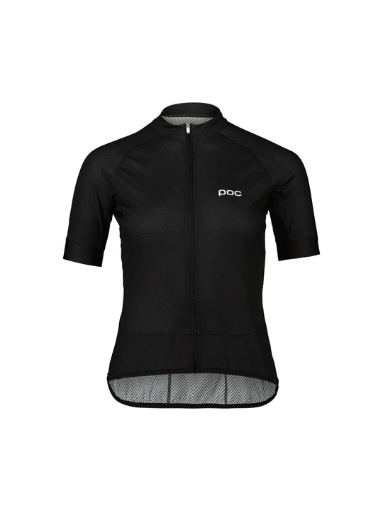 Załaduj obraz do przeglądarki galerii, Koszulka rowerowa POC W's Essential Road Logo Jersey - Ur. Black/Hyd. White