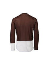 Załaduj obraz do przeglądarki galerii, Koszulka rowerowa POC MTB Pure LS Jersey - Axinite Brown/Hydr. White