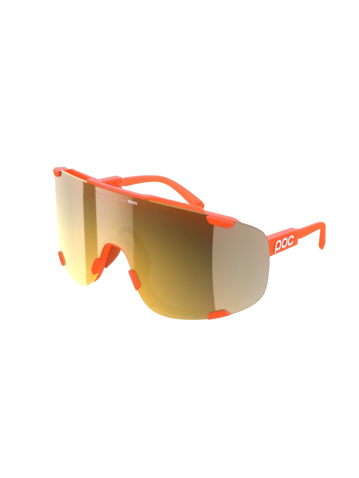 Okulary rowerowe POC Devour - Fluo. Orange Translucent/Clarity Road/Partly Sunny Gold