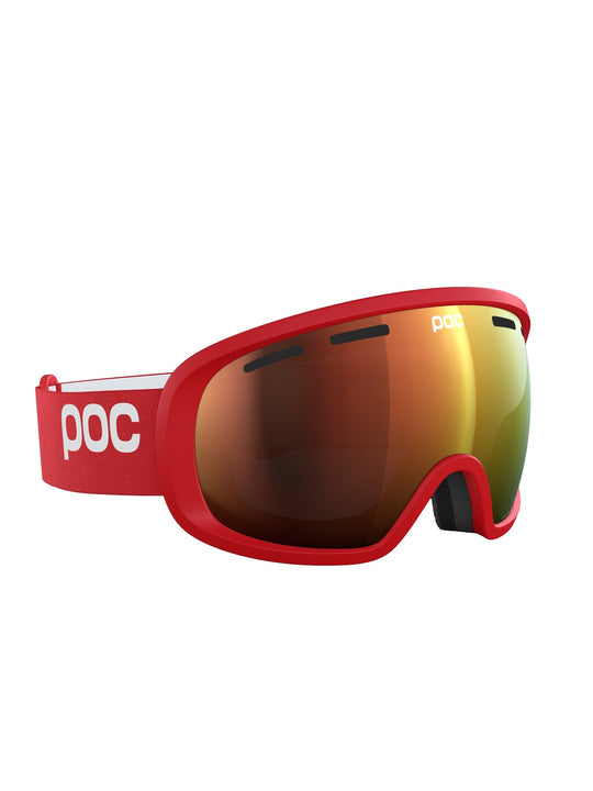 Załaduj obraz do przeglądarki galerii, Gogle narciarskie POC Fovea Wide Fit - Pris. Red/Pt. Sunny Orange