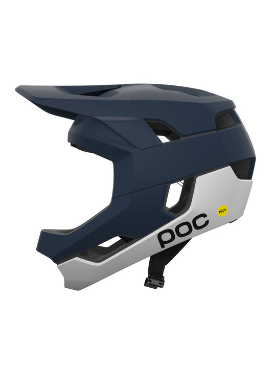 Załaduj obraz do przeglądarki galerii, Kask rowerowy POC Otocon Race MIPS - Apat. Navy Matt/Hyd. White Matt