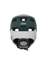 Załaduj obraz do przeglądarki galerii, Kask rowerowy POC Otocon Race MIPS - Parg. Green Matt/Hyd. White Matt