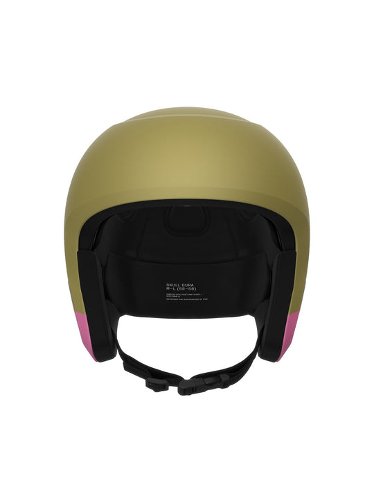 Załaduj obraz do przeglądarki galerii, Kask narciarski POC Skull Dura Jr - Olivine Green Matt/Thulite Pink Matt
