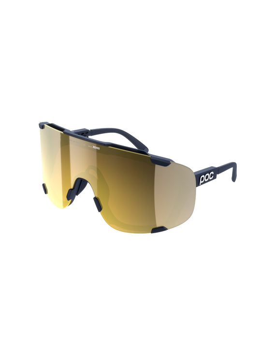 Załaduj obraz do przeglądarki galerii, Okulary rowerowe POC Devour - Apatite Navy/Clarity Road/Partly Sunny Gold