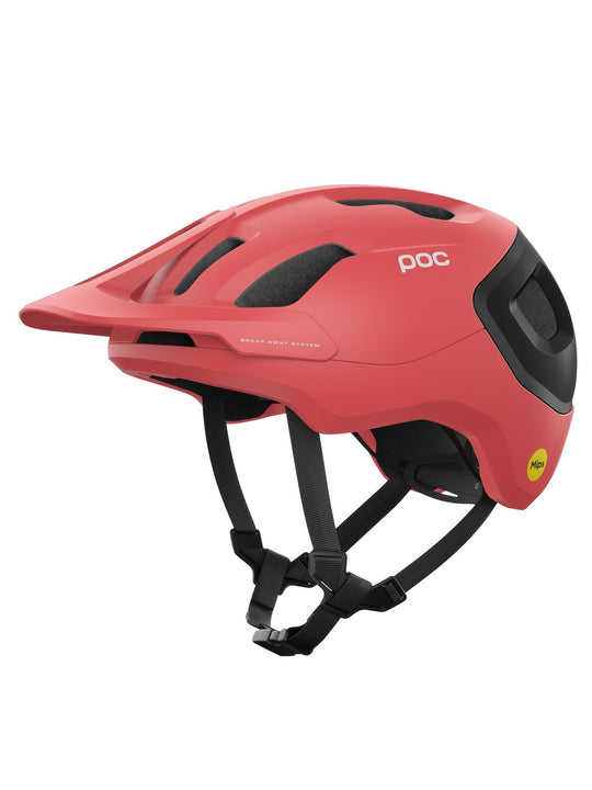 Załaduj obraz do przeglądarki galerii, Kask rowerowy POC Axion Race MIPS - Ammolite Coral/Uran. Black Matt