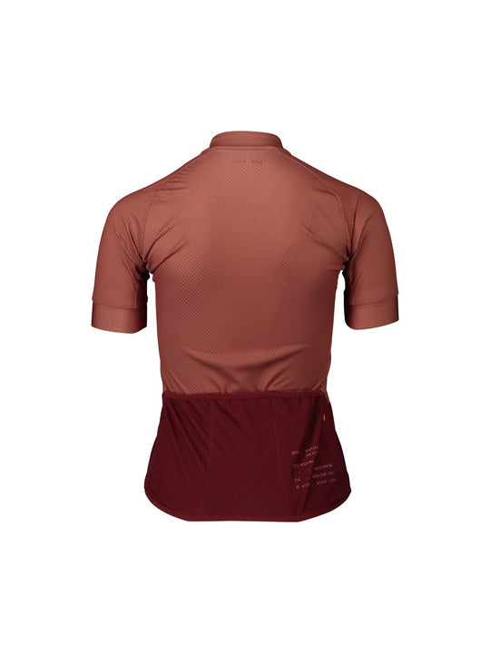 Załaduj obraz do przeglądarki galerii, Koszulka rowerowa POC W's ESSENTIAL ROAD LOGO Jersey - Himalayan Salt/Garnet Red
