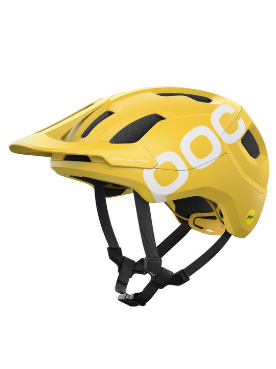 Załaduj obraz do przeglądarki galerii, Kask rowerowy POC Axion Race MIPS - Ave. Yellow Matt