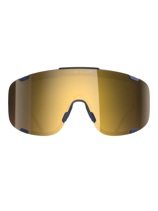 Załaduj obraz do przeglądarki galerii, Okulary rowerowe POC Devour Wide Fit - Apat. Navy/Clarity Road/Partly Sunny Gold
