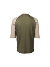 Załaduj obraz do przeglądarki galerii, Koszulka rowerowa POC MTB Pure 3/4 Jersey - Epidote Green/Light Sandstone Beige