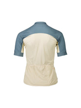Załaduj obraz do przeglądarki galerii, Koszulka rowerowa POC W's Essential Road Logo Jersey - Oke. Off-White/Cal. Blue