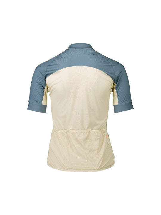 Załaduj obraz do przeglądarki galerii, Koszulka rowerowa POC W's Essential Road Logo Jersey - Oke. Off-White/Cal. Blue