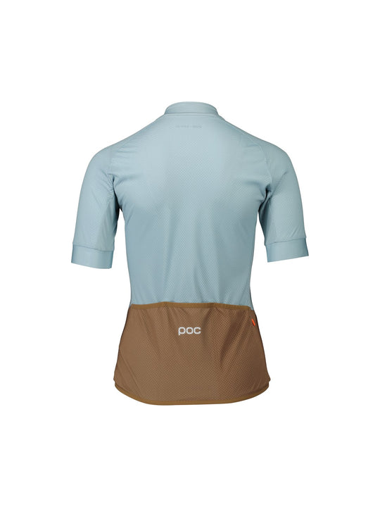 Załaduj obraz do przeglądarki galerii, Koszulka rowerowa POC W's Essential Road Logo Jersey blue - Mineral Blue/Jasper Brown
