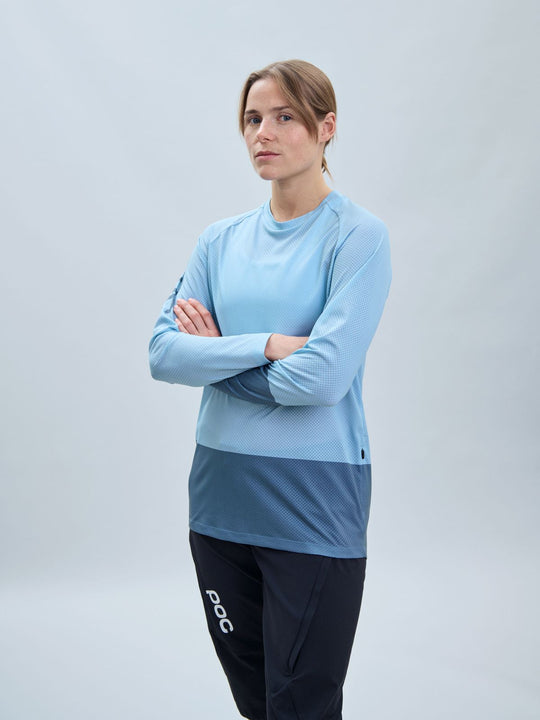 Załaduj obraz do przeglądarki galerii, Koszulka rowerowa POC W's MTB Pure LS Jersey - Mineral Blue/Calcite Blue