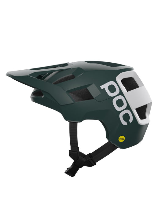 Załaduj obraz do przeglądarki galerii, Kask rowerowy POC Kortal Race MIPS - Parg. Green Matt/Hyd. White Matt