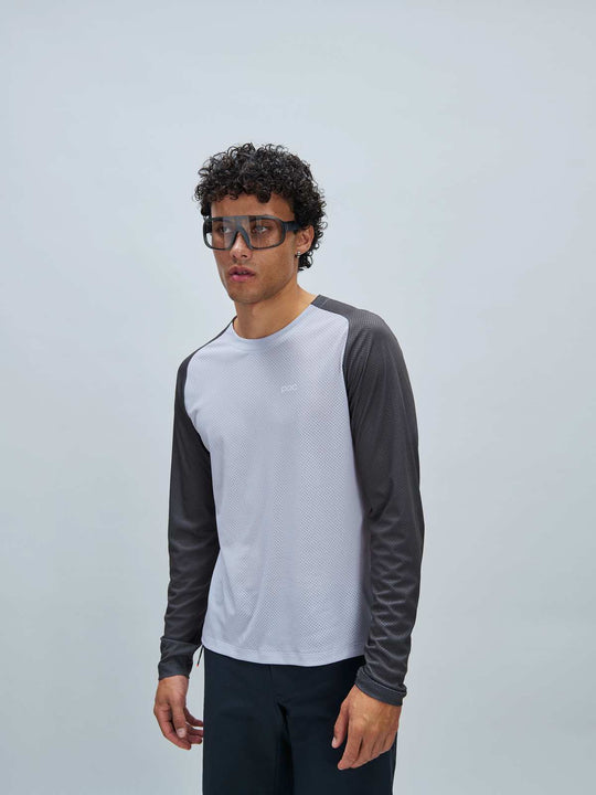 Załaduj obraz do przeglądarki galerii, Koszulka rowerowa POC M's Motion Air L/S Jersey - Granite Grey