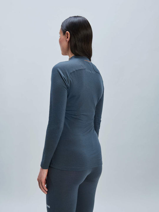 Załaduj obraz do przeglądarki galerii, Koszulka damska termoaktywna POC W's Layer Merino Mock Neck Jersey - Sylvanite Grey