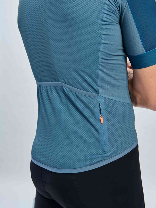 Załaduj obraz do przeglądarki galerii, Koszulka rowerowa POC M's Essential Road Logo Jersey - Cal. Blue/Dark Cal. Blue