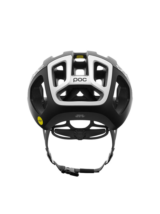 Załaduj obraz do przeglądarki galerii, Kask rowerowy POC Ventral Air Wide Fit MIPS - Ur. Black Matt/Hyd. White w. Logo