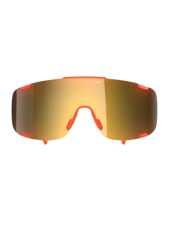 Załaduj obraz do przeglądarki galerii, Okulary rowerowe POC Devour Mid - Fluo. Orange Translucent/Clarity Road/Partly Sunny Gold