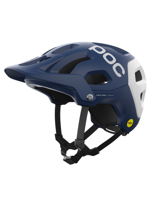 Załaduj obraz do przeglądarki galerii, Kask rowerowy POC TECTAL RACE MIPS - Lead Blue/Hydr. White Matt