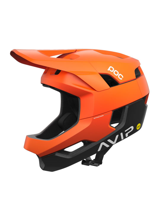 Załaduj obraz do przeglądarki galerii, Kask rowerowy POC OTOCON RACE MIPS - Fluo. Orange Avip/Ur. Black Matt