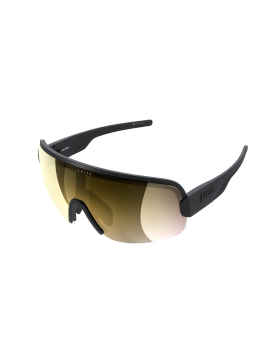 Załaduj obraz do przeglądarki galerii, Okulary rowerowe POC AIM - Ur. Black/Clarity Road/Partly Sunny Gold Cat.2