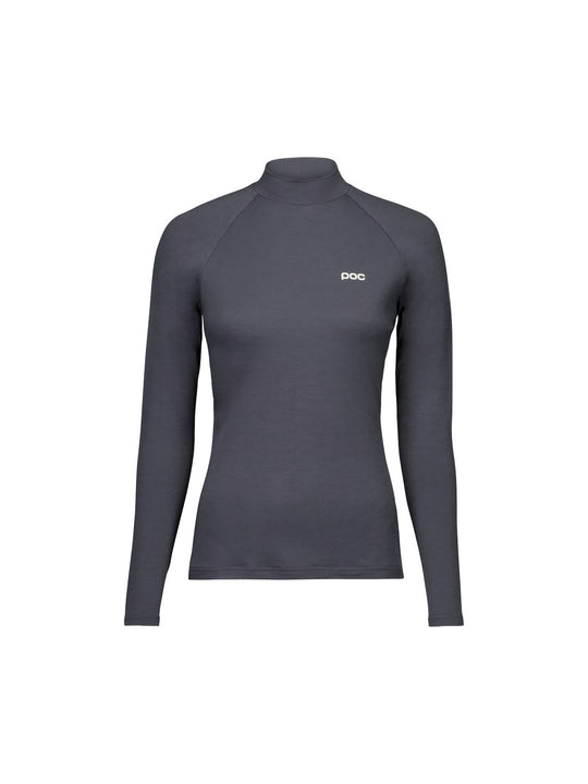 Załaduj obraz do przeglądarki galerii, Koszulka damska termoaktywna POC W's Layer Merino Mock Neck Jersey - Sylvanite Grey