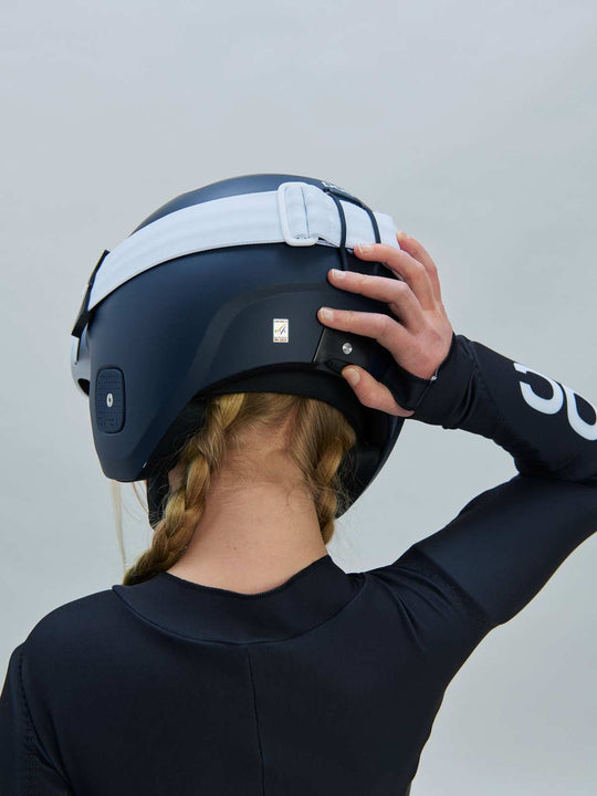 Załaduj obraz do przeglądarki galerii, Kask narciarski POC Skull Dura Jr - Blixten Blue Matt