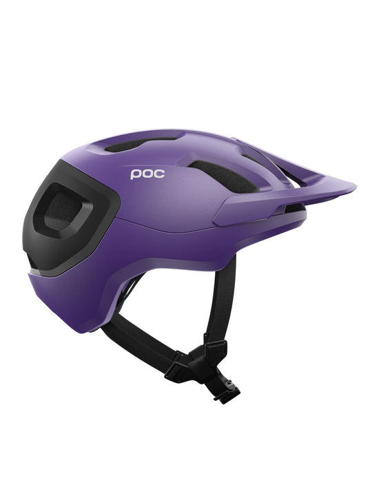 Załaduj obraz do przeglądarki galerii, Kask rowerowy POC AXION RACE MIPS - Sap. Purple/Ur. Black Metallic/Matt