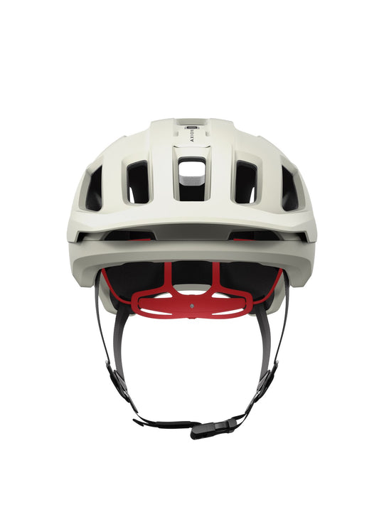 Załaduj obraz do przeglądarki galerii, Kask rowerowy POC AXION RACE MIPS - Off-White/ Blue Matt
