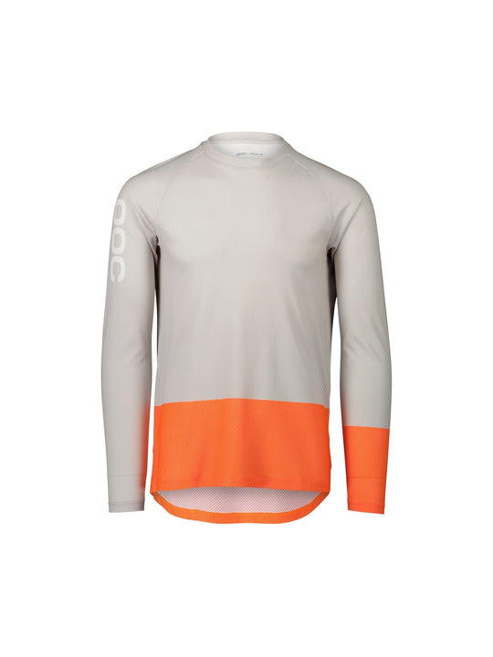 Załaduj obraz do przeglądarki galerii, Koszulka rowerowa POC MTB Pure LS Jersey - Granite Grey/Zink Orange