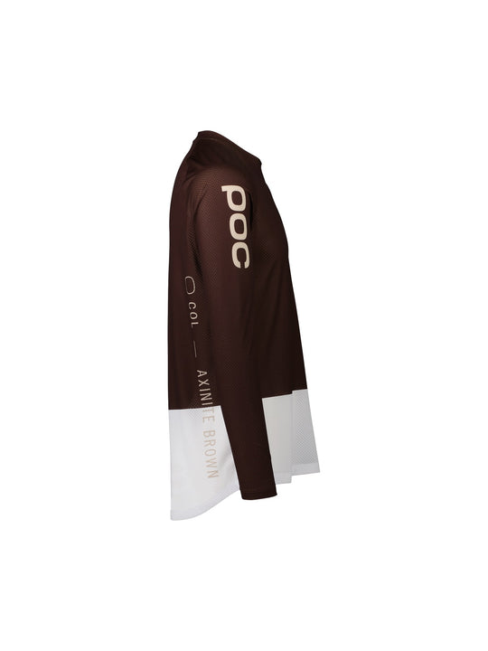 Załaduj obraz do przeglądarki galerii, Koszulka rowerowa POC MTB Pure LS Jersey - Axinite Brown/Hydr. White