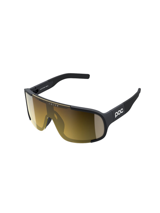Załaduj obraz do przeglądarki galerii, Okulary rowerowe POC Aspire Mid - Ur. Black/Clarity Road/Partly Sunny Gold