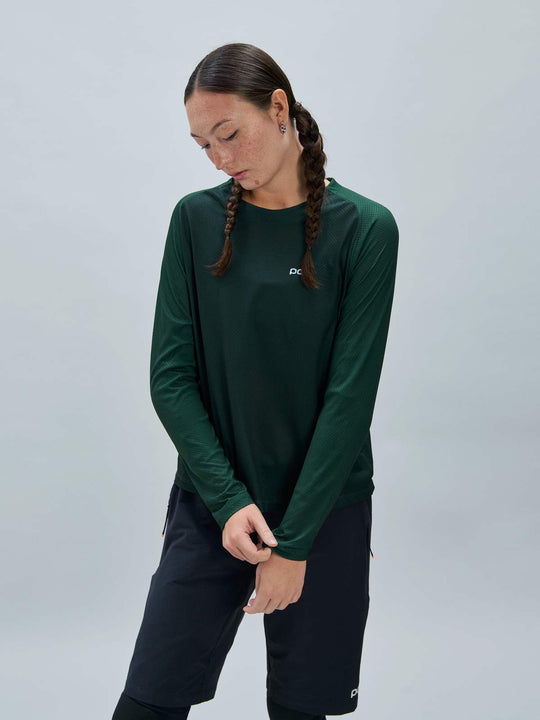 Załaduj obraz do przeglądarki galerii, Koszulka rowerowa POC W's Motion Air L/S Jersey - Parg. Green