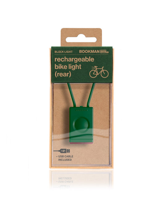Załaduj obraz do przeglądarki galerii, Lampka rowerowa BOOKMAN Block Light Rear 18lm zielony