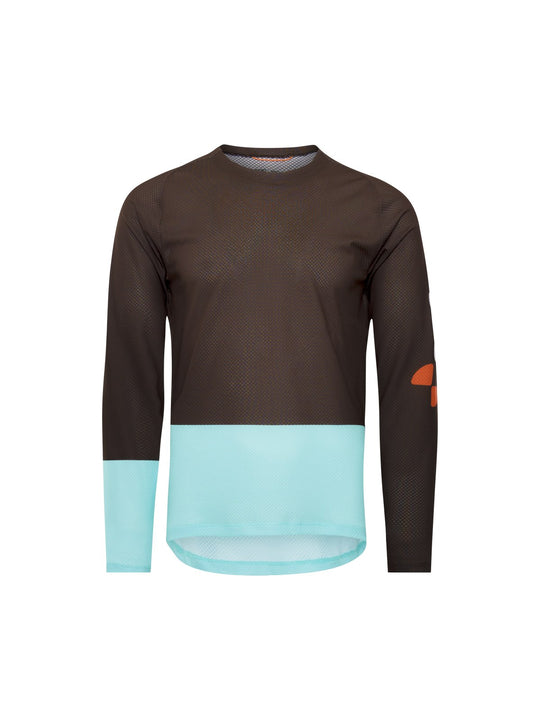 Załaduj obraz do przeglądarki galerii, Koszulka rowerowa POC M's Motion Air L/S Jersey - Bron. Brown/Lazurite Blue