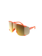 Załaduj obraz do przeglądarki galerii, Okulary rowerowe POC Devour Wide Fit - Fluo. Orange Translucent/Clarity Road/Partly Sunny Gold