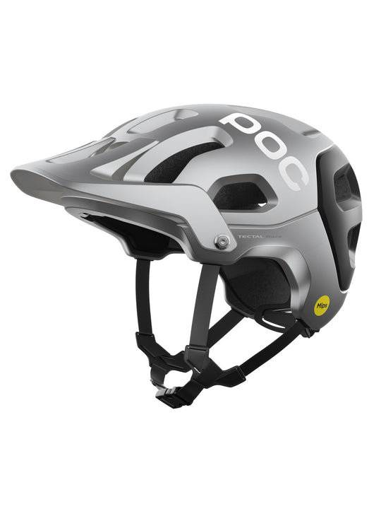 Załaduj obraz do przeglądarki galerii, Kask rowerowy POC Tectal Race MIPS - Arg. Silver/Ur. Black Matt