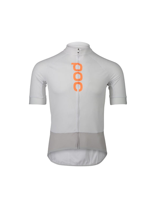 Załaduj obraz do przeglądarki galerii, Koszulka rowerowa POC M's ESSENTIAL ROAD LOGO Jersey - Hydr. White/Granite Grey