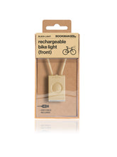 Załaduj obraz do przeglądarki galerii, Lampka rowerowa BOOKMAN Block Light Front 50lm beżowy