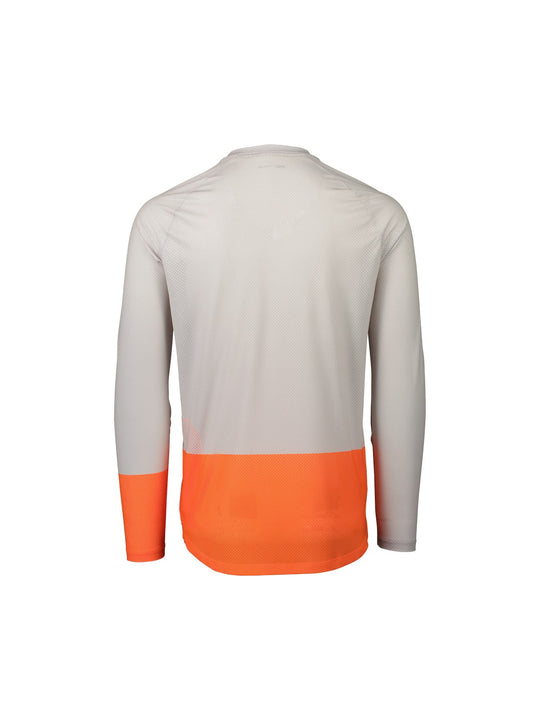 Załaduj obraz do przeglądarki galerii, Koszulka rowerowa POC MTB Pure LS Jersey - Granite Grey/Zink Orange