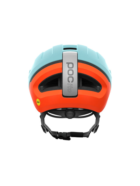 Załaduj obraz do przeglądarki galerii, Kask rowerowy POCito Omne MIPS - Indi. Blue Matt/Carnelian Orange Matt