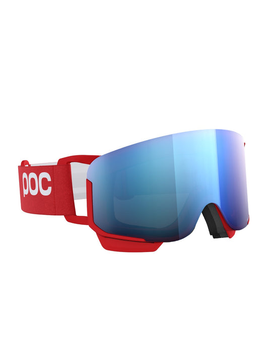 Załaduj obraz do przeglądarki galerii, Gogle narciarskie POC Nexal Mid Wide Fit - Pris. Red/Pt. Sunny Blue