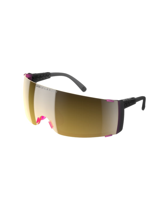 Załaduj obraz do przeglądarki galerii, Okulary rowerowe POC Propel - Fluo. Pink/Ur. Black Transl. | Clarity Road Violet Gold Mirror Cat 2