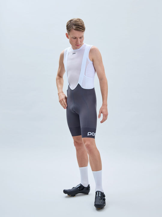 Załaduj obraz do przeglądarki galerii, Spodenki rowerowe POC Essential Road VPDs Bib Shorts - Sylvanite Grey/Hydr. White