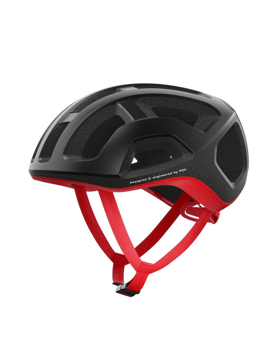 Załaduj obraz do przeglądarki galerii, Kask rowerowy POC Ventral Lite Wide Fit - Ur. Black/Pris. Red Matt