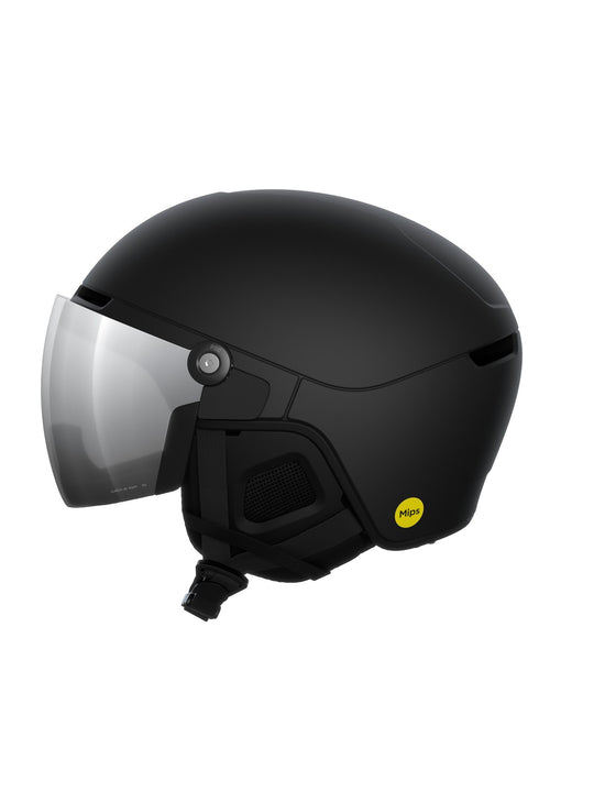 Załaduj obraz do przeglądarki galerii, Kask narciarski POC Obex Visor - Uran. Black Matt/Clarity Universal/Partly Sunny/Silver