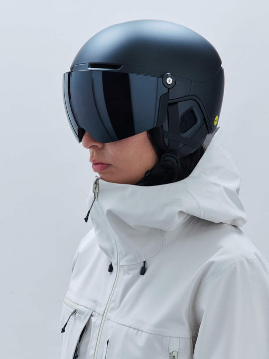 Załaduj obraz do przeglądarki galerii, Kask narciarski POC Obex Visor - Uran. Black Matt/Clarity Universal/Sunny/Grey